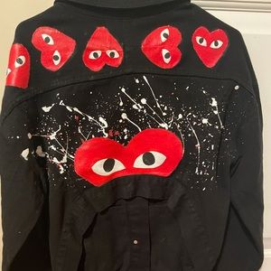 Hand painted Chrome heart jacket